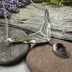 Celtic Chevron Necklace - Amethyst