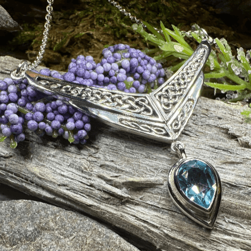 Celtic Chevron Necklace - Topaz