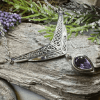 Celtic Chevron Necklace - Amethyst