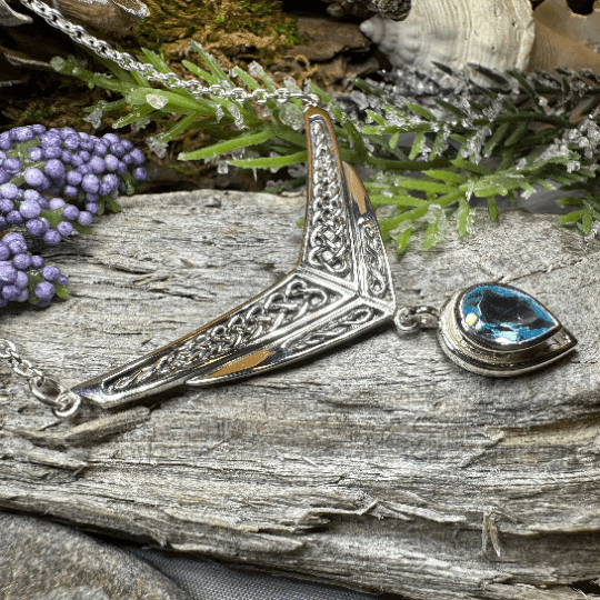 Celtic Chevron Necklace - Amethyst