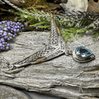 Celtic Chevron Necklace - Amethyst