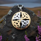 Four Triquetra Knot Necklace