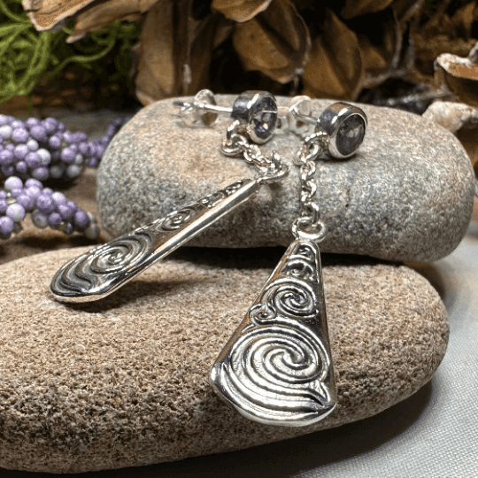 Cablaith Triple Spiral Earrings - 