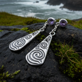 Cablaith Triple Spiral Earrings