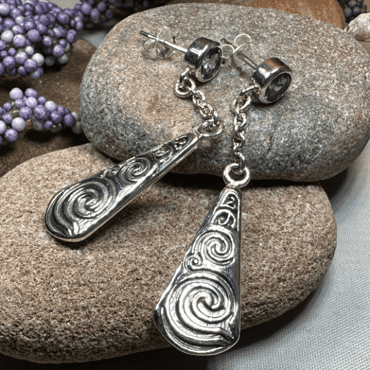 Cablaith Triple Spiral Earrings - 