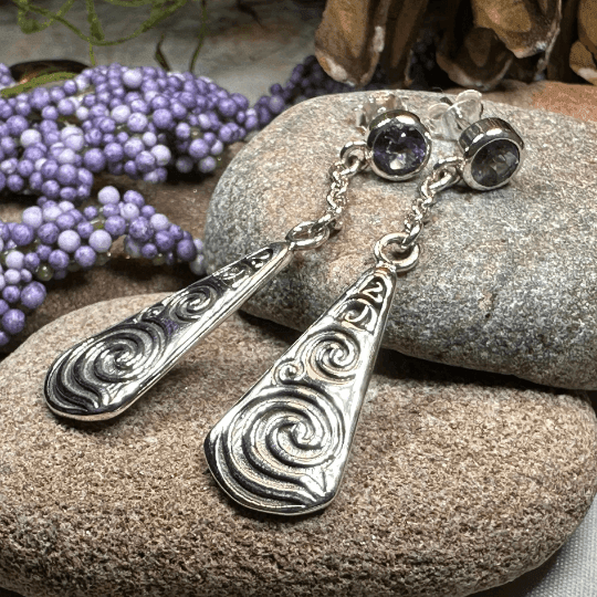 Cablaith Triple Spiral Earrings - 