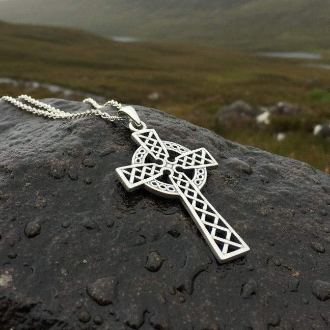 Foellan Celtic Knot Cross Necklace