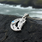 Owl Crescent Moon Necklace
