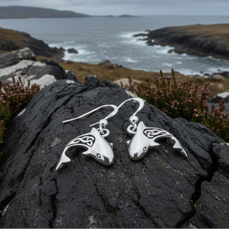 Celtic Shark Earrings