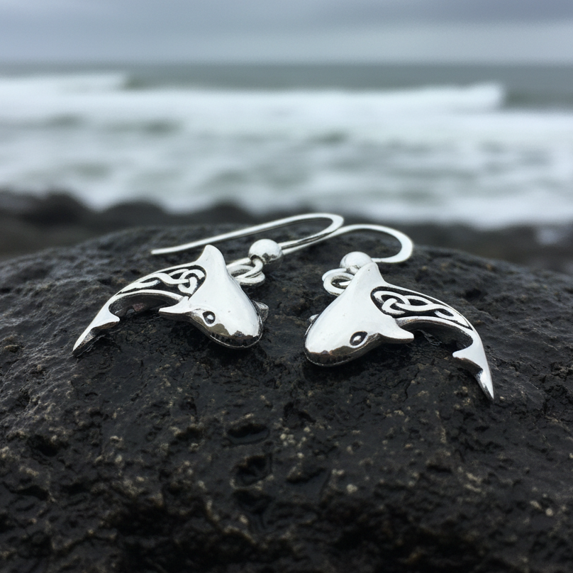 Celtic Shark Earrings