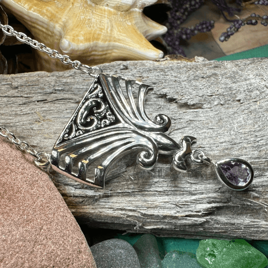 Aina Celtic Amethyst Necklace - 