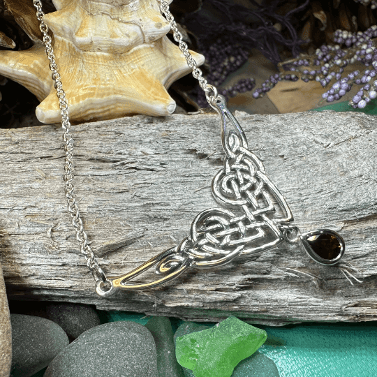 Sara Celtic Knot Necklace - Amethyst