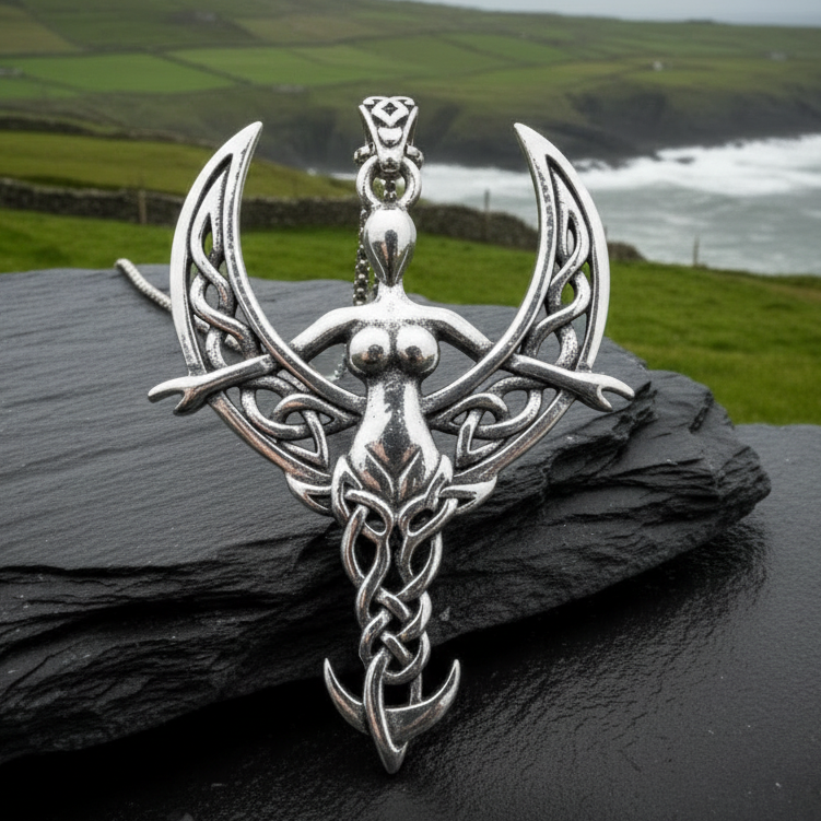 Celtic Moon Goddess Necklace