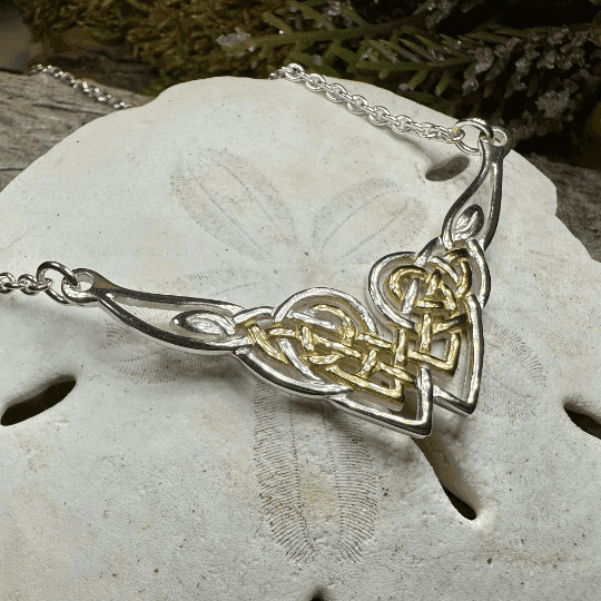 Celtic Endless Love Heart Necklace - 