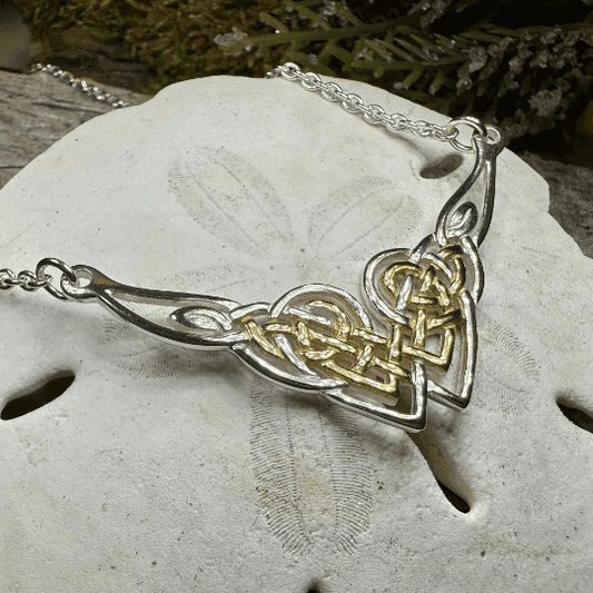 Celtic Endless Love Heart Necklace - 