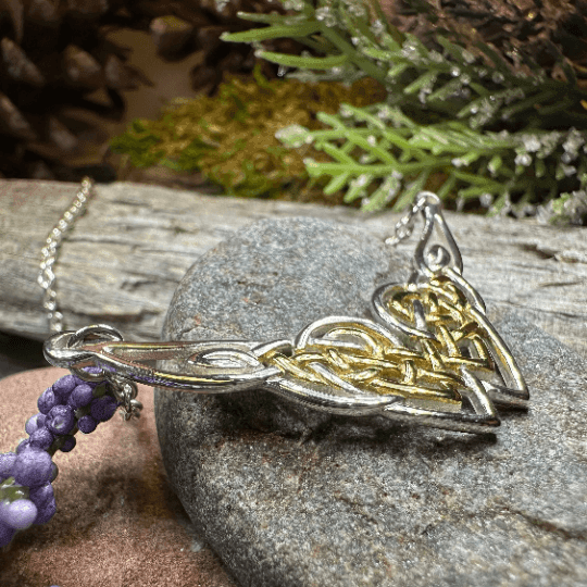 Celtic Endless Love Heart Necklace - 