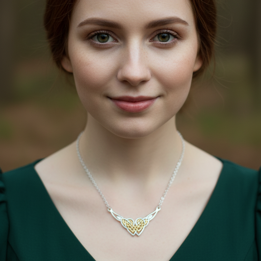 Celtic Endless Love Heart Necklace