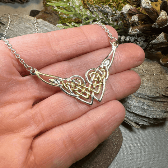 Celtic Endless Love Heart Necklace - 