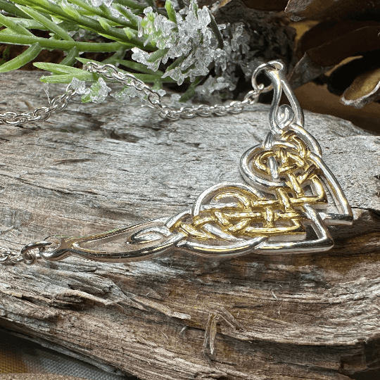 Celtic Endless Love Heart Necklace - 