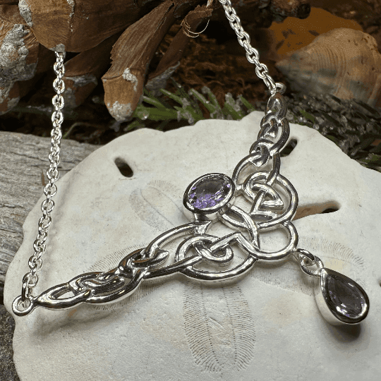 Eternal Love Celtic Knot Necklace - Amethyst
