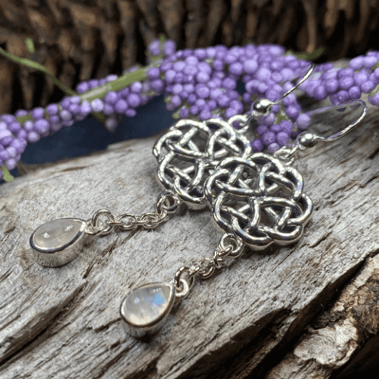 Kate Celtic Knot Earrings - Amethyst