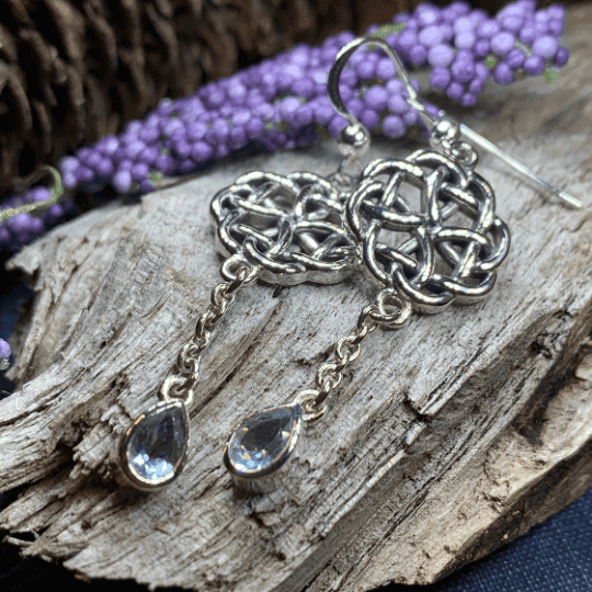 Kate Celtic Knot Earrings - Amethyst