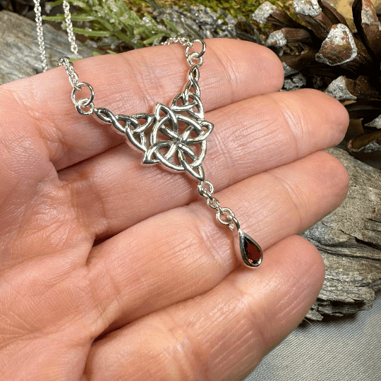 Celtic Compass Necklace - Moonstone