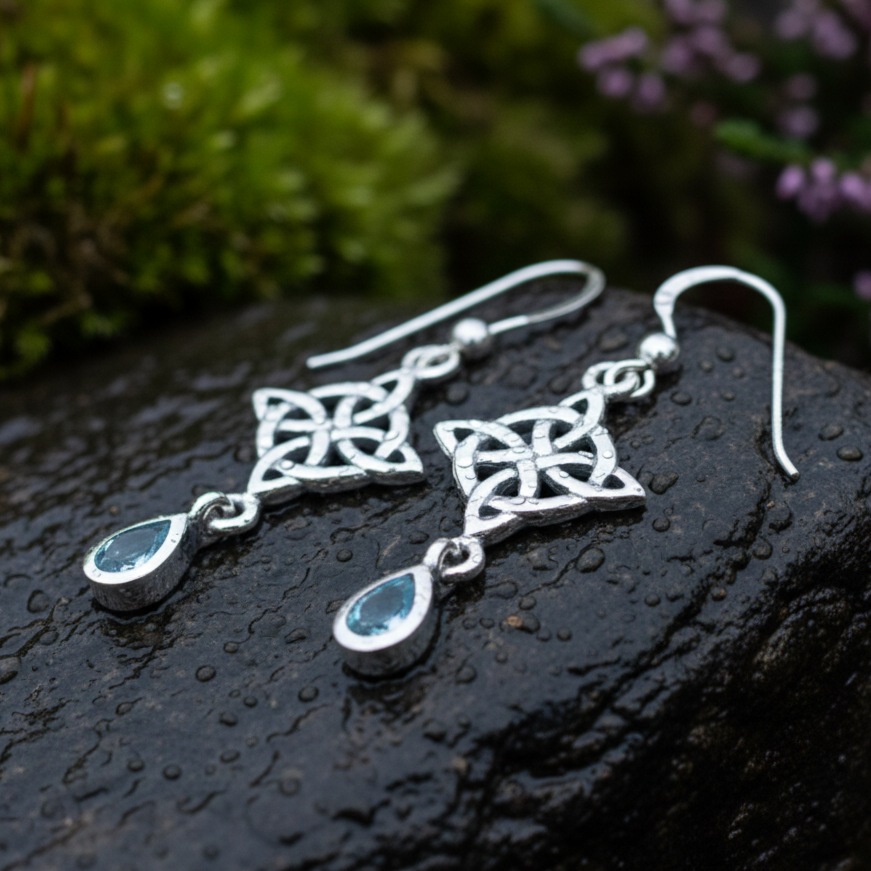 Quaternary Celtic Knot Earrings