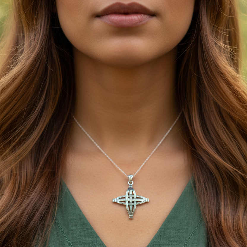 Protection St. Brigid's Cross Necklace