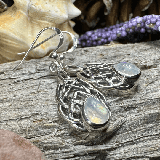 Abria Celtic Knot Earrings - Amethyst