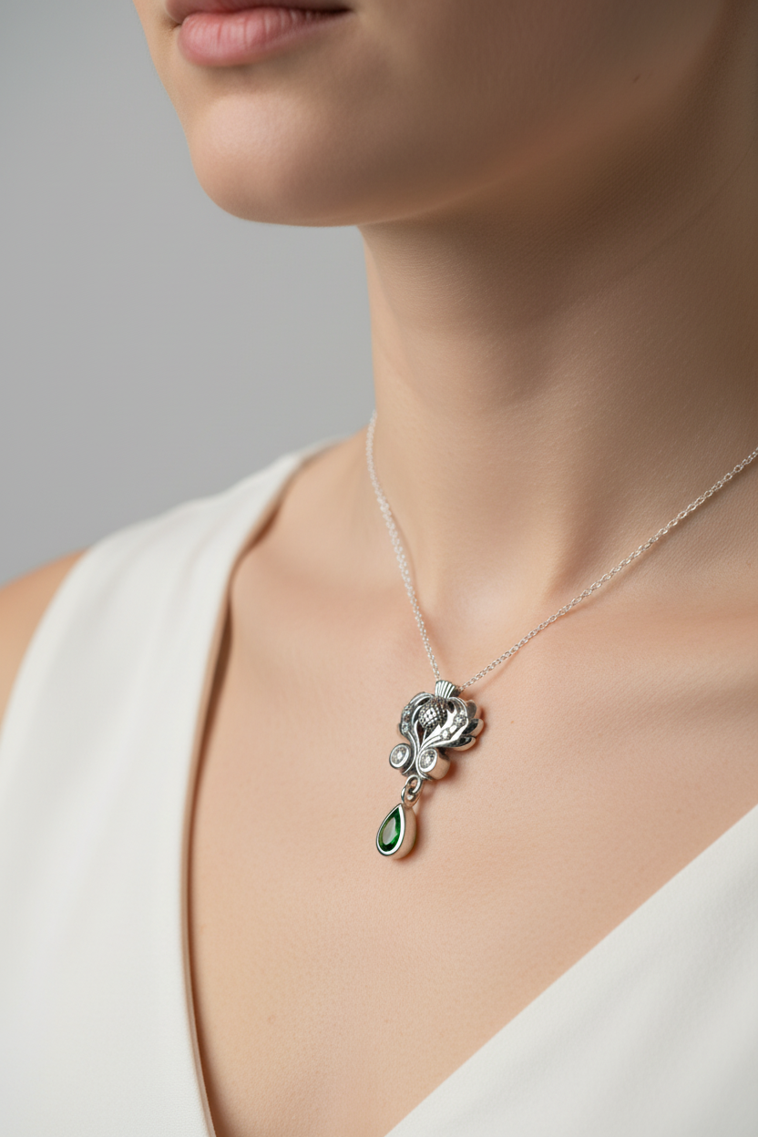 Scottish Aberdeen Thistle Necklace