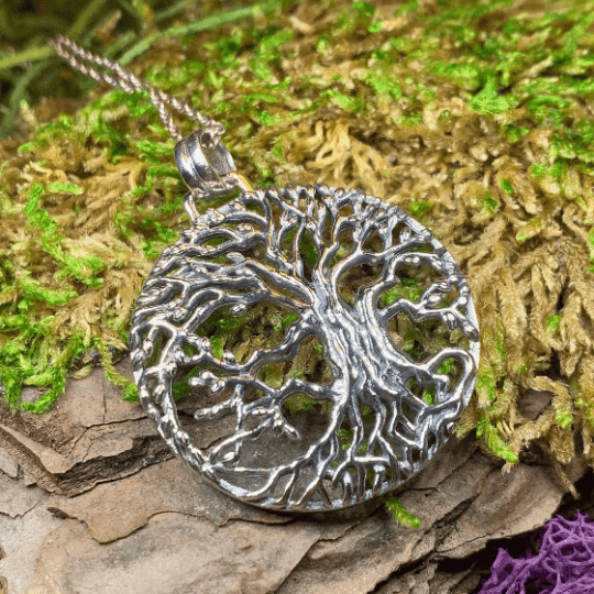 Solstice Tree of Life Silver Necklace - 18