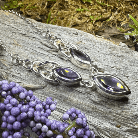 Grace Celtic Knot Necklace - Amethyst