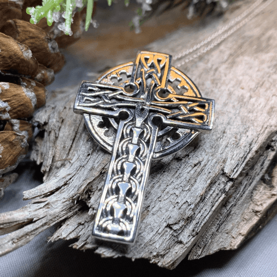 Braddan Scottish Celtic Cross Necklace - 