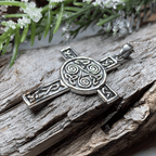 Triskel Celtic Cross Necklace - 18