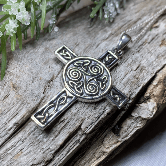 Triskel Celtic Cross Necklace - 18
