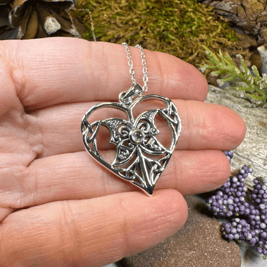 Lumina Heart Necklace - Amethyst / 18