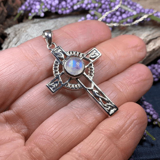 Lanis Celtic Cross Necklace - Amethyst