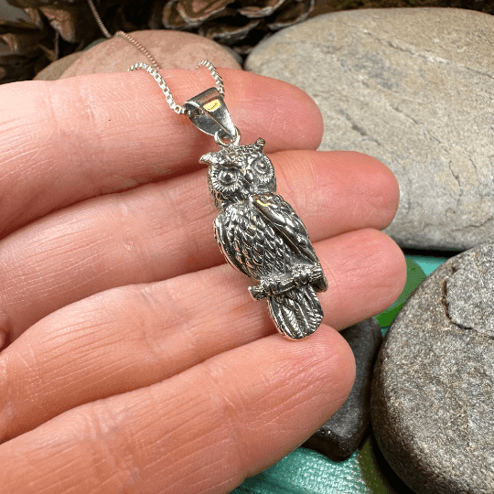 Watchful Owl Necklace - 18