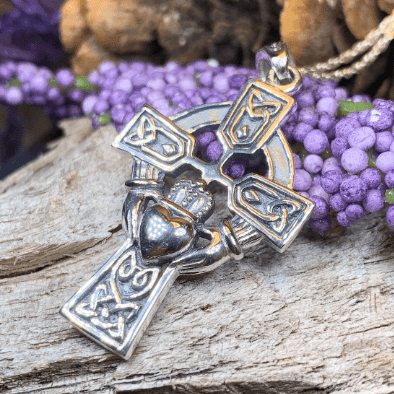 Galway Claddagh Cross Necklace - 18
