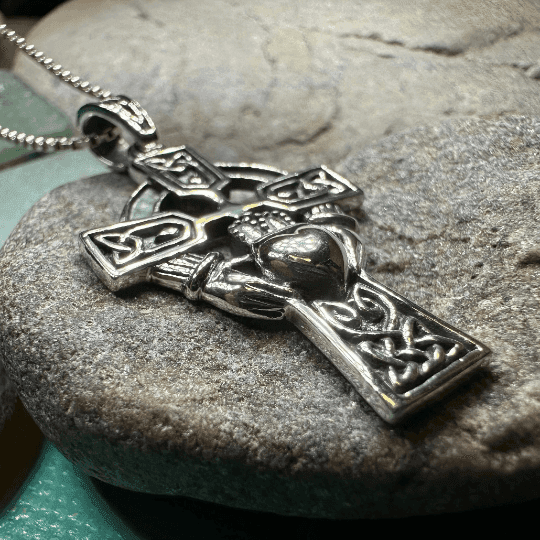 Galway Claddagh Cross Necklace - 18