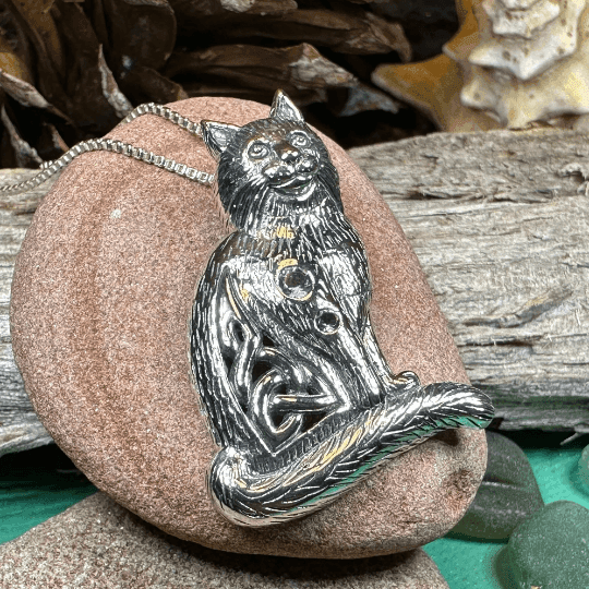 Salem Cat Necklace - 18 / Amethyst