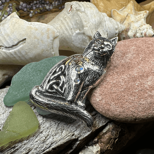 Salem Cat Necklace - 18 / Amethyst