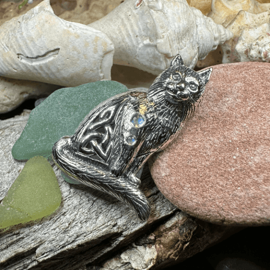 Salem Cat Necklace - 18 / Amethyst