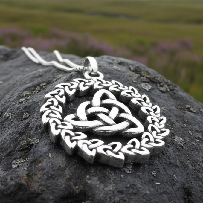 Evadne Trinity Knot Necklace