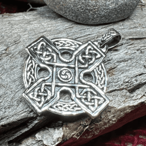 Lyre Celtic Cross Necklace - 18