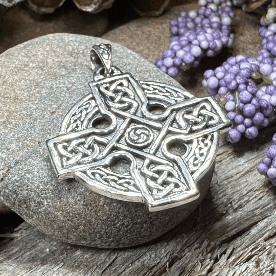 Lyre Celtic Cross Necklace - 18