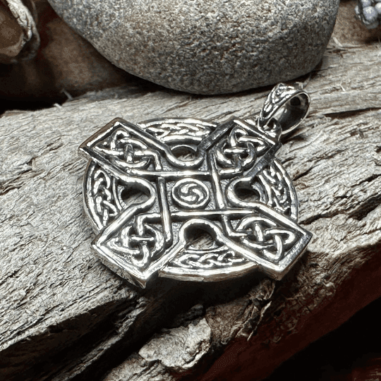 Lyre Celtic Cross Necklace - 18