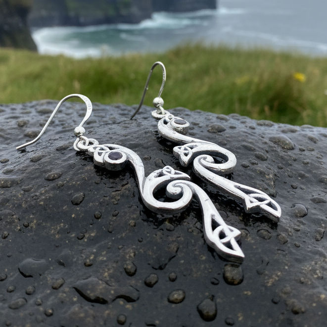 Graceful Trinity Knot Earrings