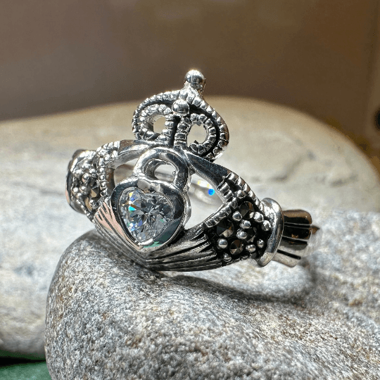 Devotion Marcasite Claddagh Ring - 5